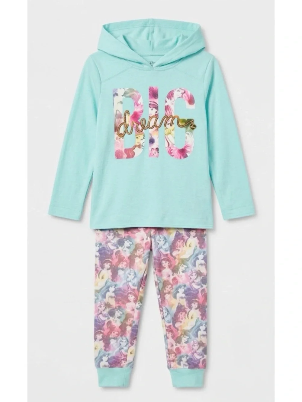 Disney x Jumping Beans Multicolor Princess Dream Big Top & Legging Set Size 4/5*